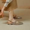 Fashion French Rhinestone Strap Sequins Women Square Toe Shoes Mary Jane's Sandals Thick Low Heel Pumps Slingback Women Sandals Size39