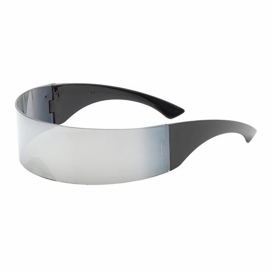 Partybrille Visier Wrap Shield Großer Spiegel Sonnenbrille Persönlichkeit Modebrille Reiten Winddichte Brille