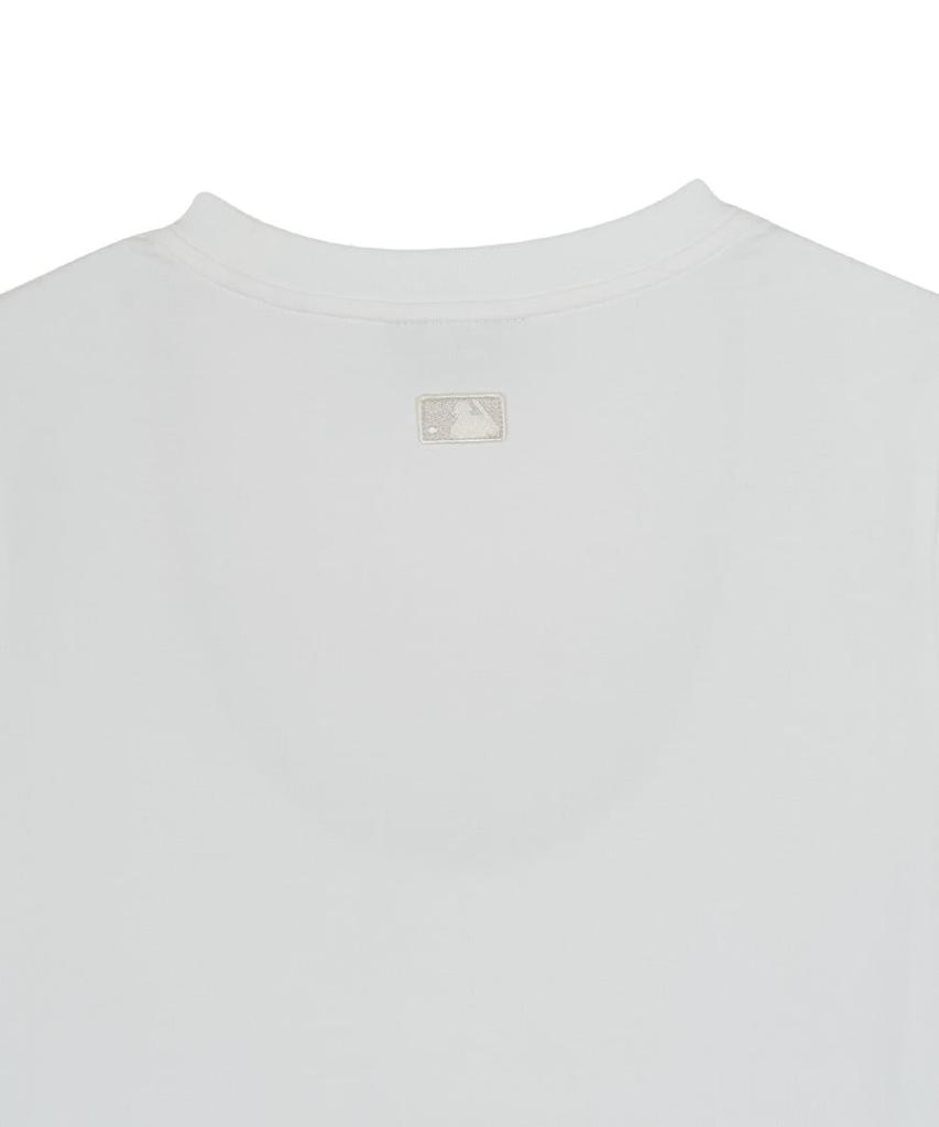 Emelbi Women'S Cutout Detail Slim Semi-Crop Short Sleeve T-Shirt Ny (White)