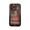 Radish Rabbit Shell For Iphone 13 14 Pro Max 11 12 Promax Stand Holder Cartoon Bunny Ins Protector Phone Case Conque