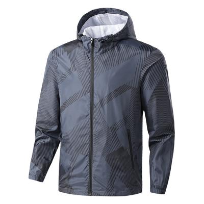 Herrenjacke, Frühling und Herbst Leicht und Atmungsaktiv Outdoor Freizeit Kapuzenjacke, Sport Trenchcoat