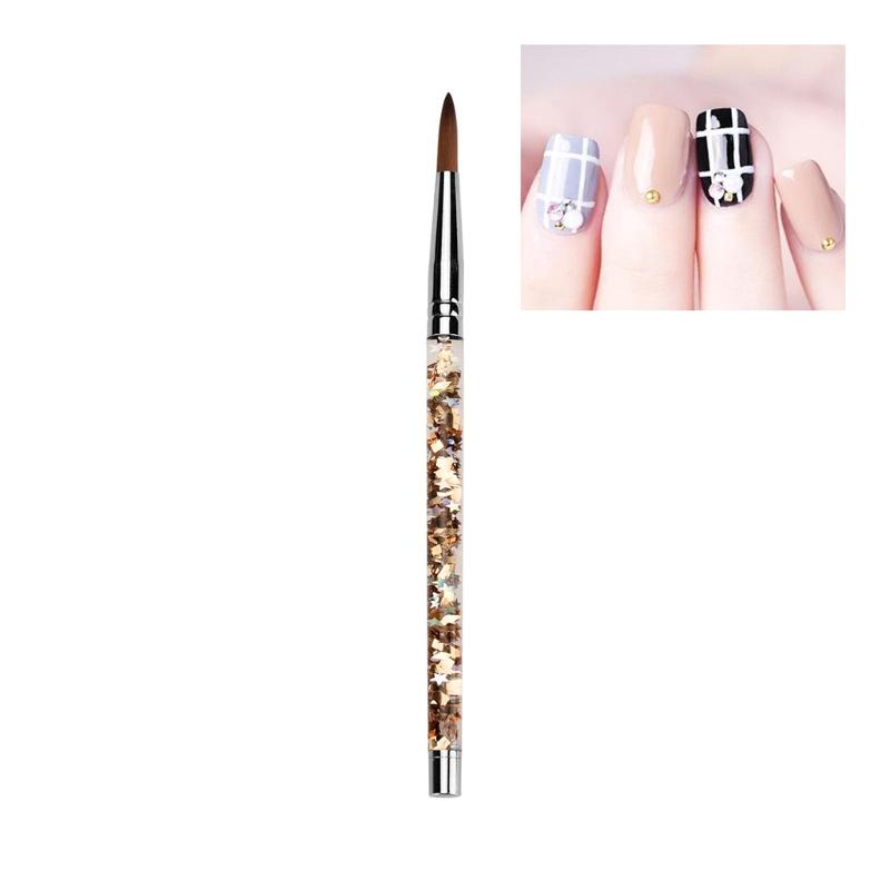 Nail Art Brush Nail Brush for Nail Art for Home Use and Professional Nail Salon Gel Nail Art Brush Clear Acrylic Handle