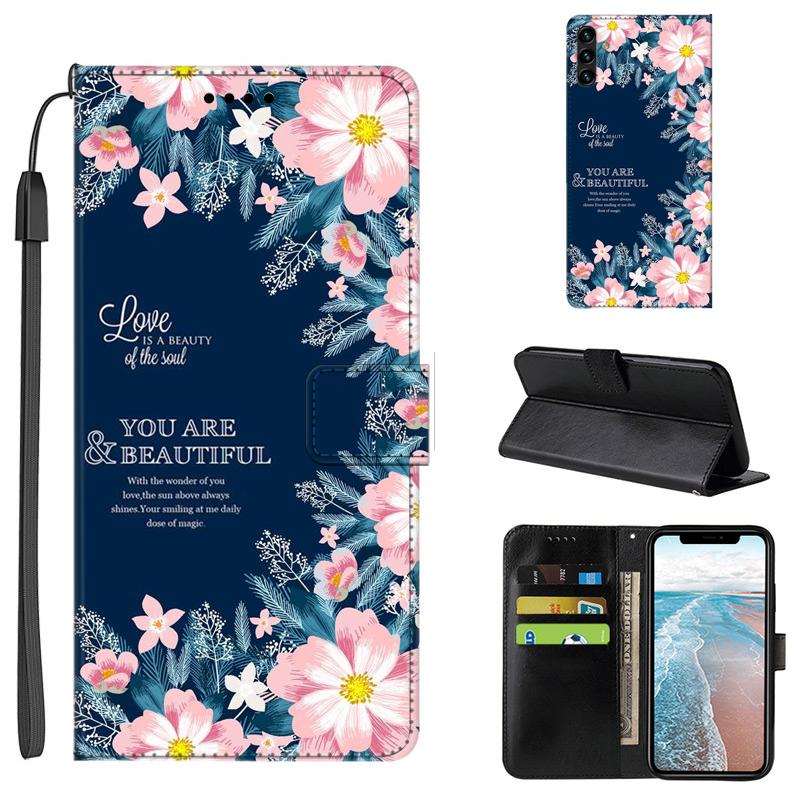 Portefeuille Fleurs Étui en Cuir Pour Samsung A34 A14 A54 5G Coque A 54 Support Rabat Pare-chocs pour Samsung Galaxy M21 M32 M51 A30S GalaxyA34