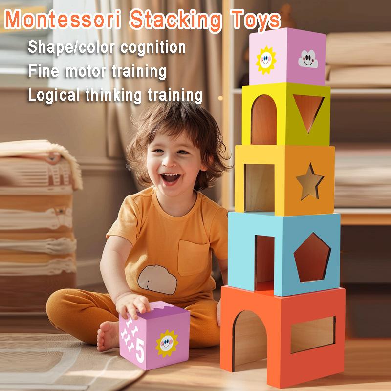 Stack Boxes Thinking Board Game Clearance Toys Sensory Logic Society Brain Game Intellectual Montessori Education Children Toys