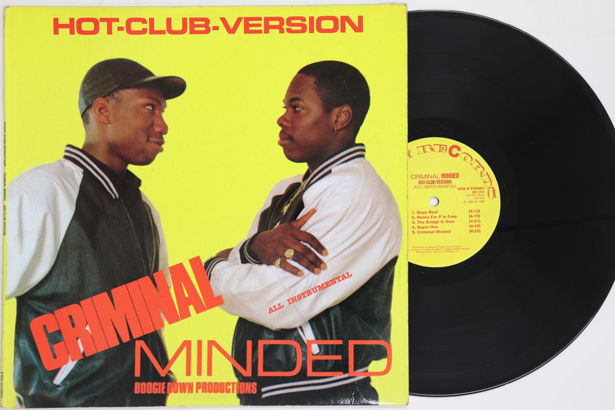Виниловая пластинка BOOGIE DOWN PRODUCTIONS Criminal Minded Hotclubversion BB5787 B BOY 1997 US Rap HipHopRB Б/у