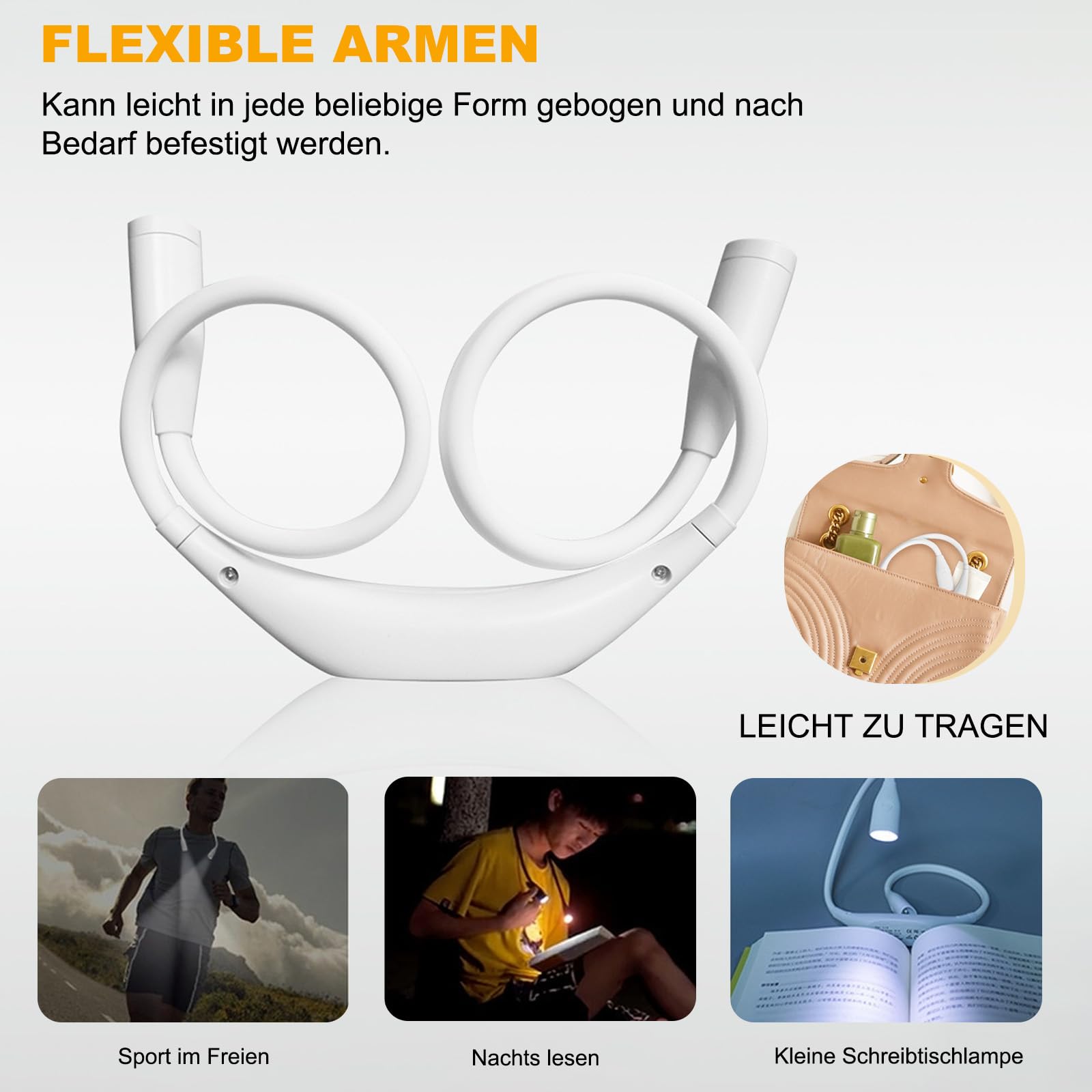 

Neck Lamp, Knitting, Book Lamp, 3 Colours & 9 Brightness For Reading, Reading Light, Neck Lamp For Reading, Knitting, Crochet, Sewing One Size