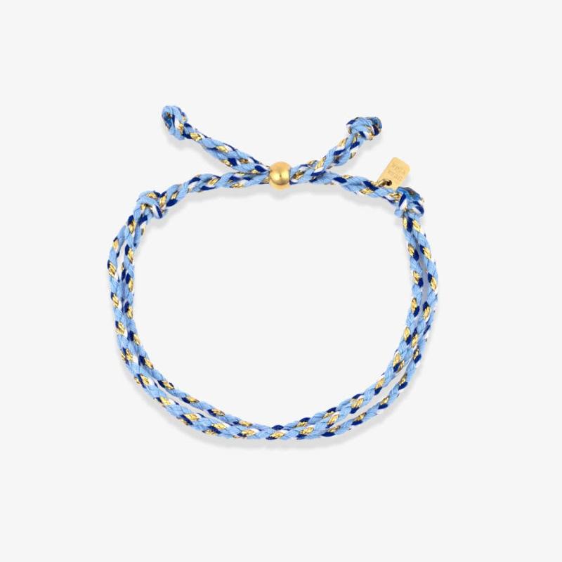 New Design Fashion Stainless Steel 18K Gold Plated Colorful Braided Rope String Bracelet