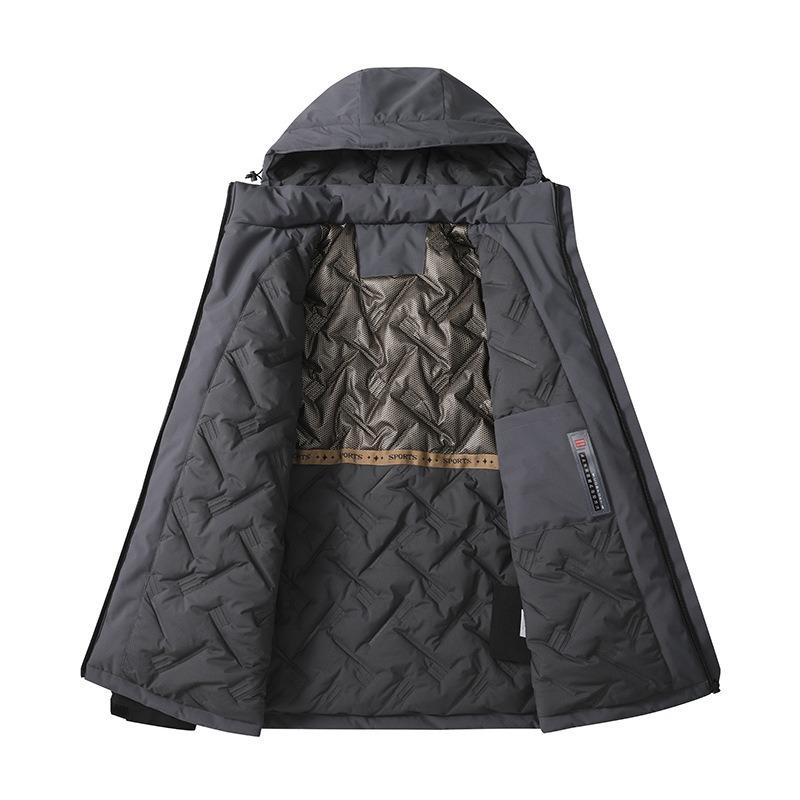 Winter new couple outdoor black technology graphene windproof waterproof anti-fouling mountaineering jacket cotton coat