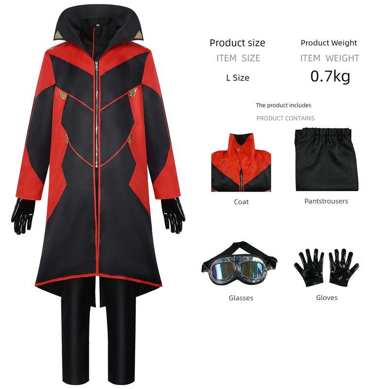 

Sonic the Hedgehog 2 Cosplay Costume Halloween Dr. Eggman Red Suit Cosplay Anime Stage Costume Dr. Eggman Red Outfit (Undershirt Not Included) S