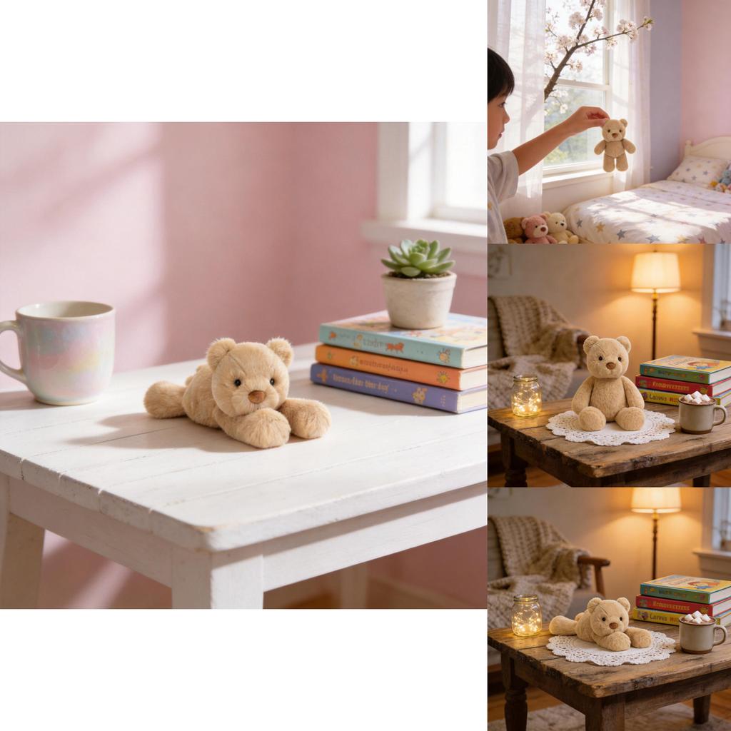 Mini Bear Plush Toy With Fiber Cotton Filling For Kid Gift And Holiday Decor