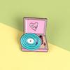 Cartoon Record Fashionable Player Brooch In Alloy Ideal For Accessories And Decorations