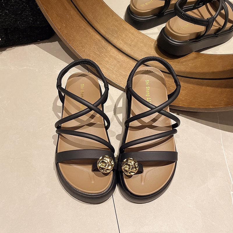 

Набор носков с сандалиями на платформе женские новые летние универсальные увеличивающие рост повседневные туфли на мягкой подошве пляжная обувь 40 чёрный