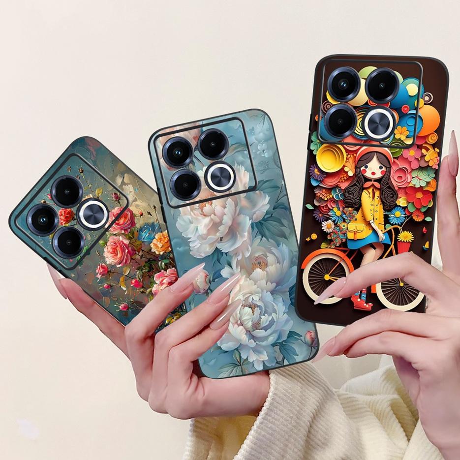 For Infinix Note 40 5G Case X6852 New Luxury Painted Cover Soft Silicone Phone Case For Infinix Note 40 Pro Plus Note40 4G Shell
