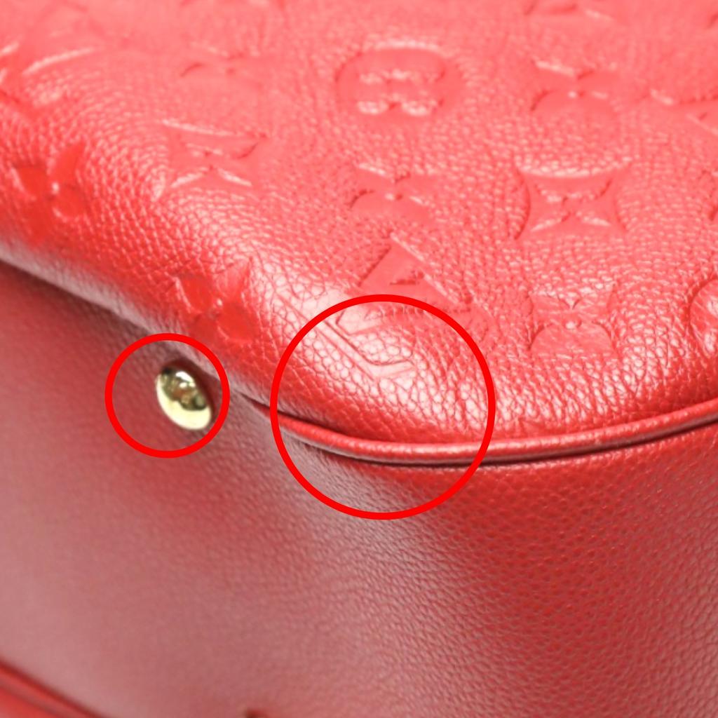 Louis Vuitton Monogram Empreinte Spontini Handbag Monogram Empreinte Red M42820 Used
