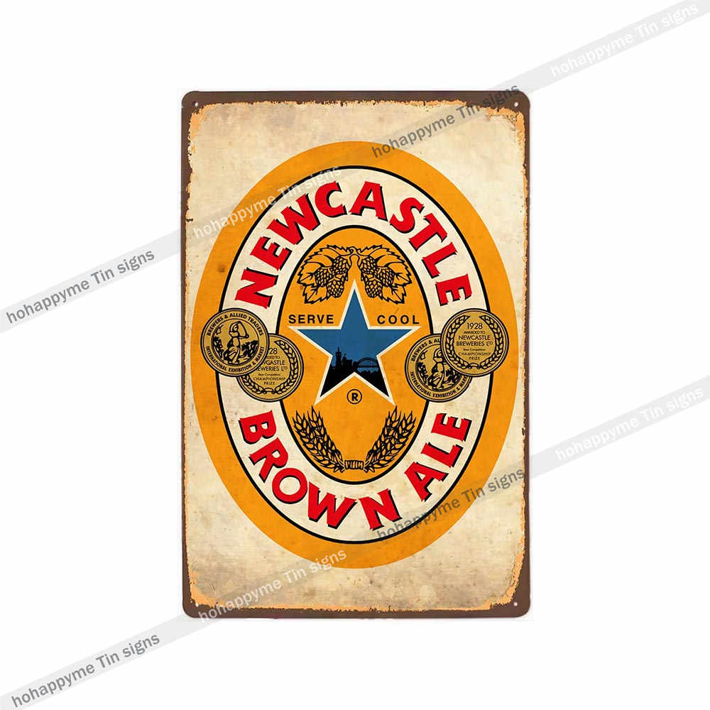 Home Decor Vintage Metal Poster Alcohol Brewing Beer Plates Decorative Bar Pub Club Wall Tin Painting Retro Plaque 20x30cm