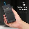 Carteira de metal com RFID para homens, caixa de cartões elástica automática, anti-roubo por escovação, carteira de cartões bancários, porta-cartões de liga de alumínio.