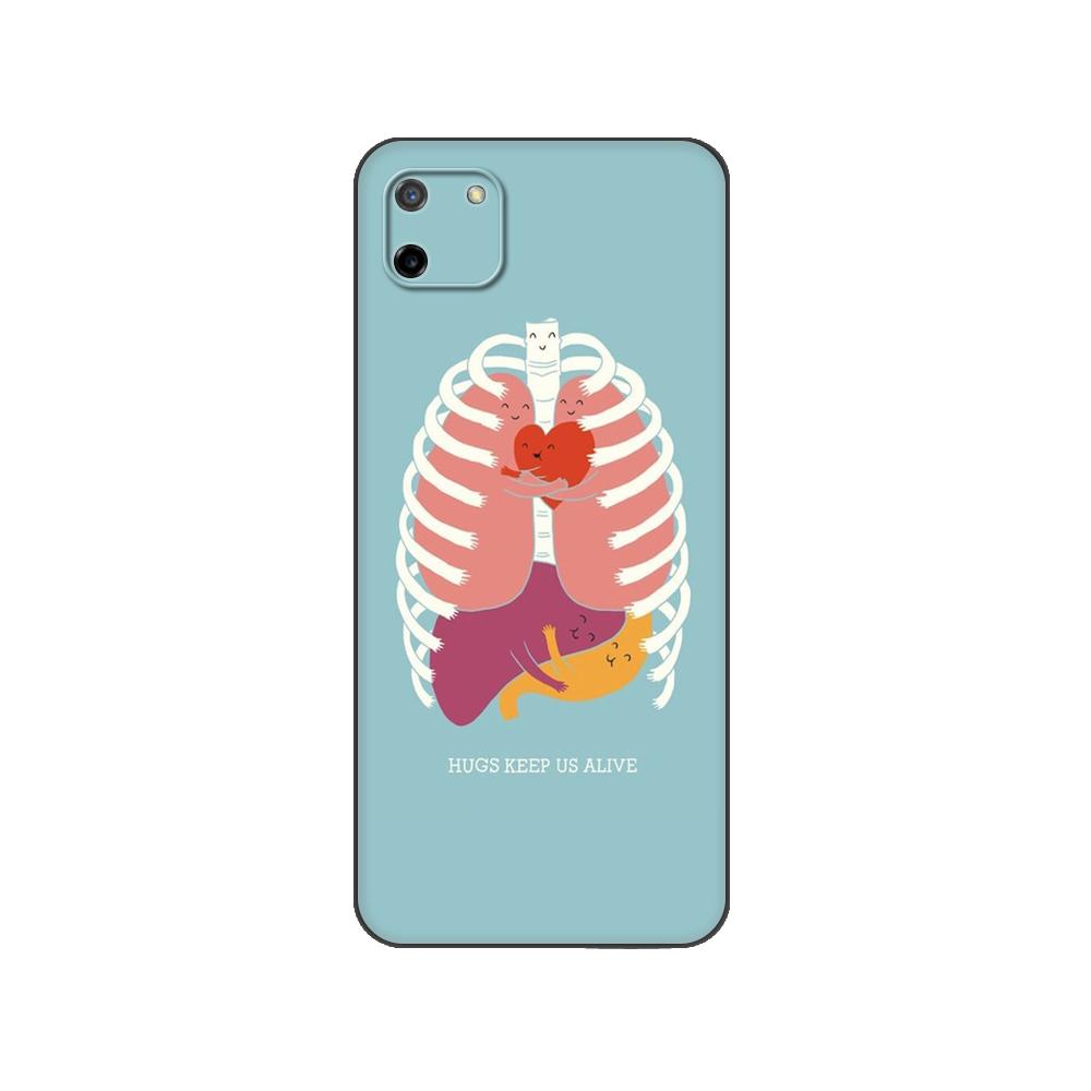 Schwarze TPU-Hülle für OPPO Realme C11 2020 2021 C20 C21 C21Y C25Y Rückseite Krankenschwester Medizinisch Medizin