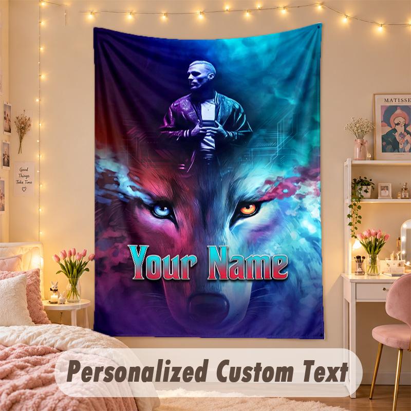 Custom Personalized Tapestry,Kontra K Print Custom Name Text Wall Art Hanging for Bedroom