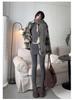 Petite Elegant High-Waisted Grey Wool Blend A-Line Mini Skirt for Women - Slimming Autumn/Winter 2026 Style