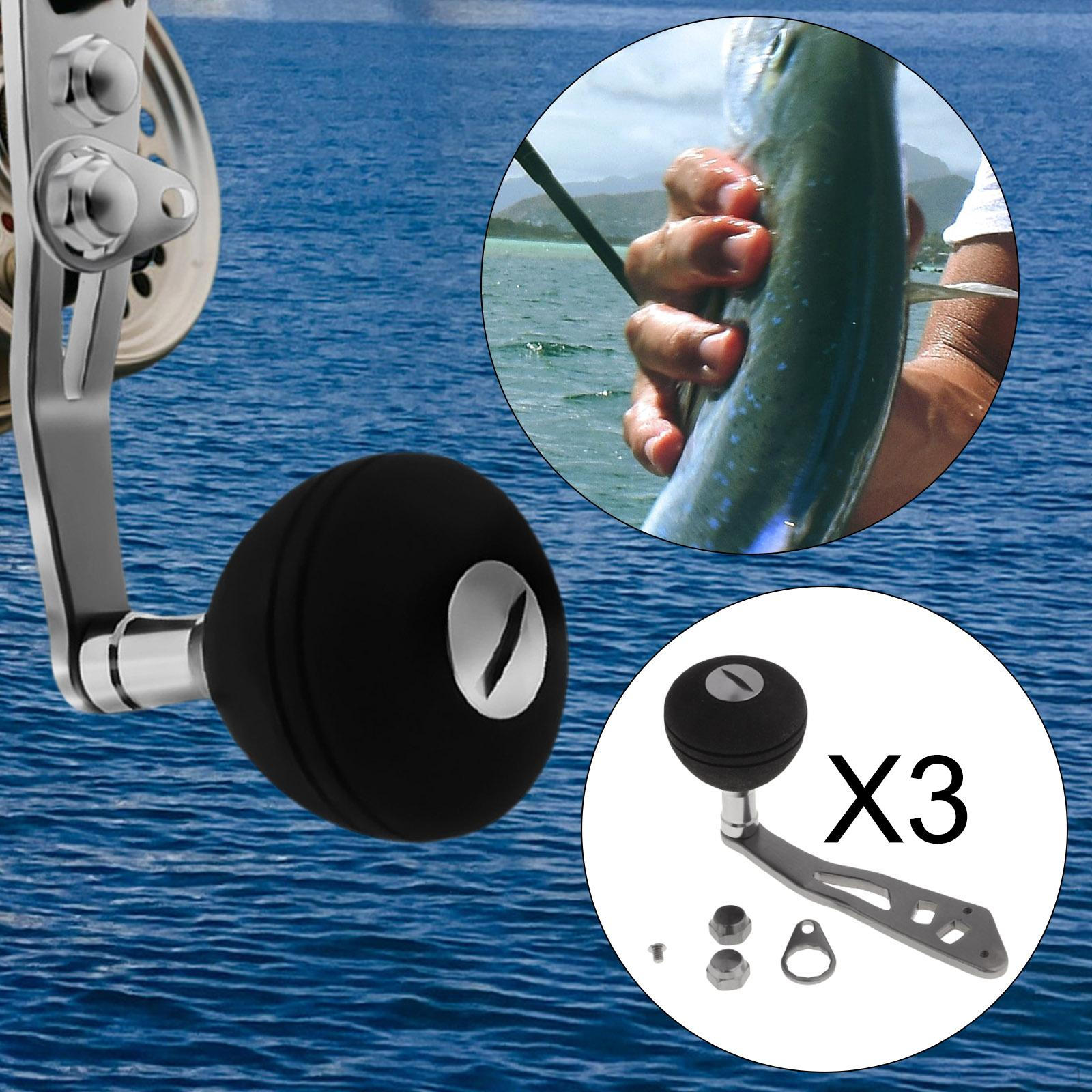 

3pcs Power Single Fishing Reel Handle EVA Knob Drum