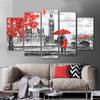 5 Panels Landscape Posters Canvas Painting Building Prints Red London Clock Modern Home Decor Wall Art Pictures For Living Room
