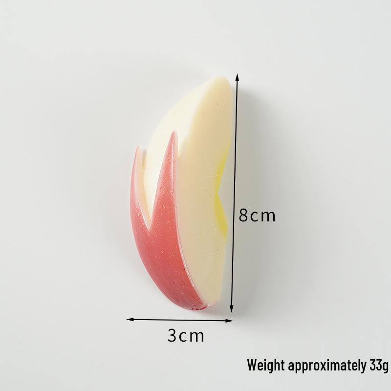 Yongye Xinghe Rabbit Apple PVC Simulated Peeled Apple Slice Keyring Pendant.