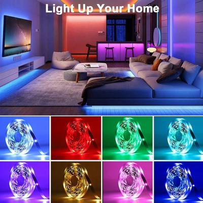 Led Lights Strip Color Changing RGB Led Strip with Remote and APP Control Tape Lights for Room Bedroom Decoration TV Backlight
