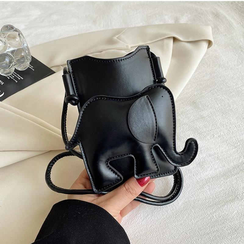 1 Stück Luxus Münzbörse Leder Mini Elefant Umhängetasche Personalisierte Handytasche Niedliche Kleine Umhängetasche Für Damen