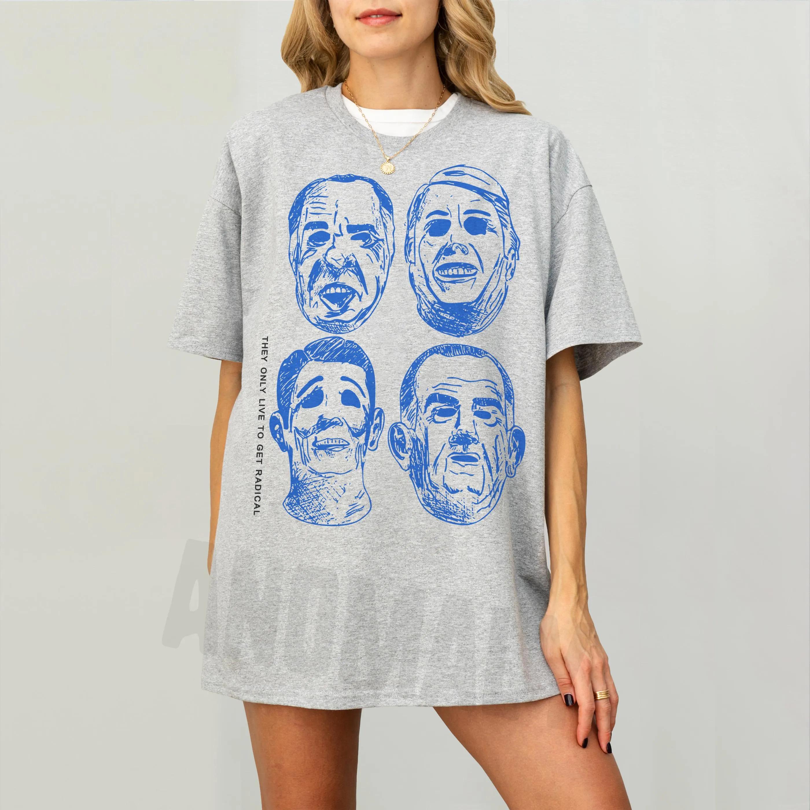 

90s Action Movie Theme Tshirts Bank Robber Masks Retro Pattern Printed Tshirts for Unisex and Women 4XL