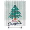 Tuniu Festive Christmas Bathroom Decor Shower Curtain Cute Holiday Forest Design Waterproof Fabric Vibrant Colors Charming Winte