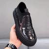 Loafers Men's 2025 Spring New Men's Shoes Platform Leather Shoes British Style Increase Round Head One Pedal Lazy Shoes Tide