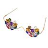 Colorful Caring Glasses Frame Personalized Design Rhinestone Internet Celebrity Blogger Photo Accessories Female