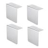 4 Peças Molduras Quadradas de Metal para Placa de Licença 4x4 Polegadas Painel Plano Universal para Placa de Veículo Fácil de Instalar