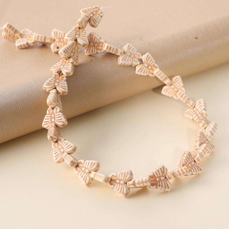 Retro White Turquoise Butterfly Bead Jewelry Accessories: DIY Earrings, Bracelets, Necklaces