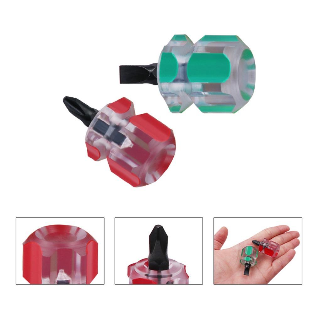 Mini Small Slotted/Phillips Screwdriver Transparent Radish Head Screw Driver