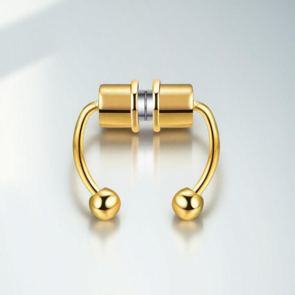 Magnetic Horseshoe Nose Rings Stainless Steel Faux Septum Fake Piercing Clip on Hoop Rings Gift for Women Girls
