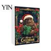 Christmas Gifts for Kids Advent Calendar, Ape Series 24 Day Countdown Box with Holiday Calendar Acrylic Pendants, Festive Tree Hanging Ornaments Home