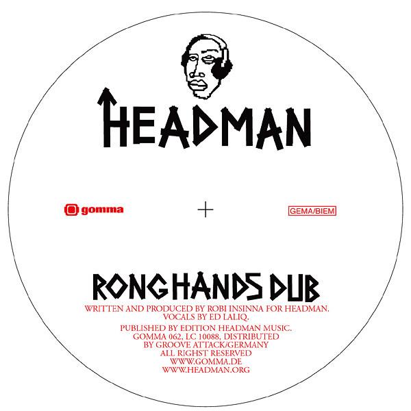 

12inch Record HEADMAN - Ronghands GOMMA062 Gomma 2005 Germany Dance & Electronica Used