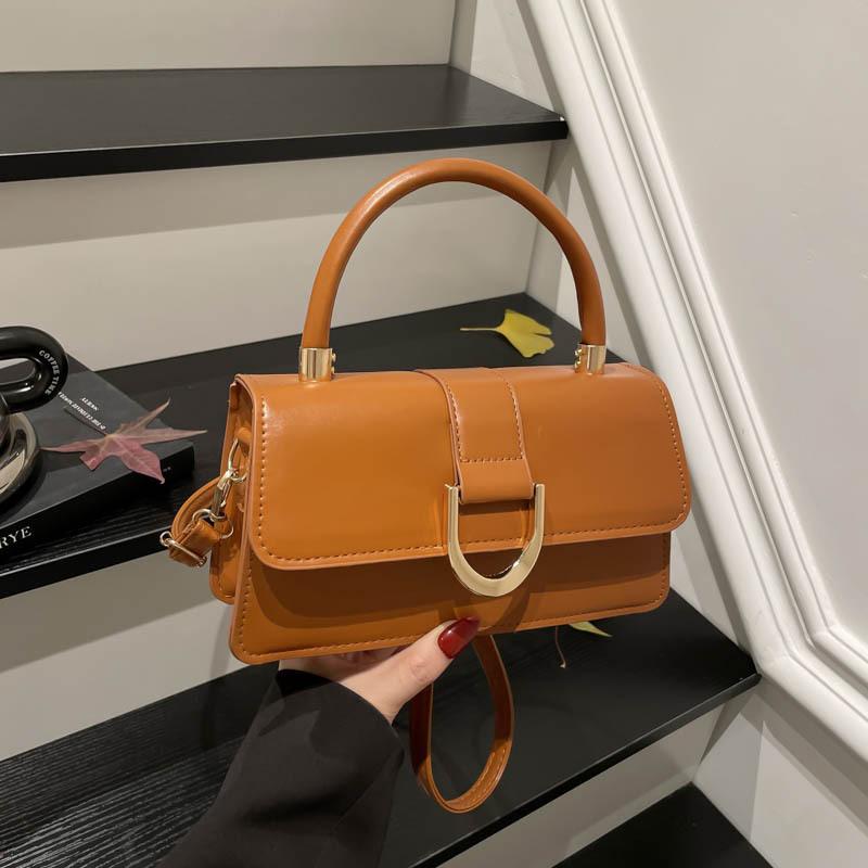 2025 New Design Pu Material Fabric Portable Oblique Span Bag New Women's Bag Trendy Versatile Simple Shoulder Bag