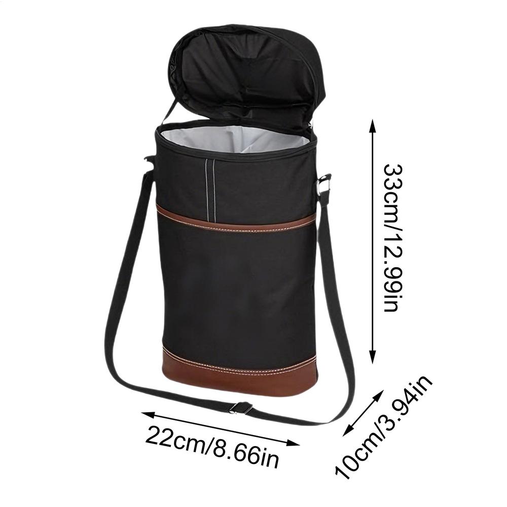 Wine Bottle Cooler Bag Leakproof Tote Carrier Storage Pouch Reusable Wine Carrying Case For Beach Traveling Work Lunches Trips