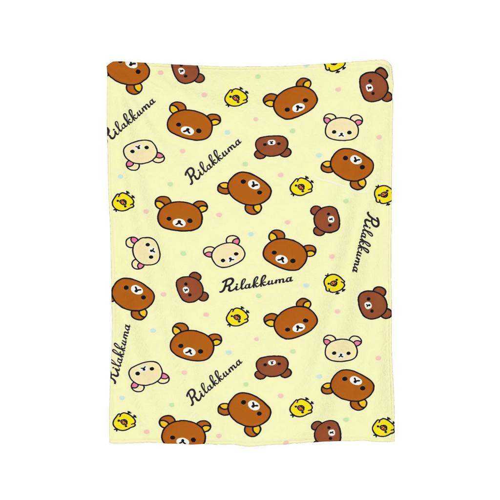 Rosa Süßer Bär Rilakkuma Decke Flauschige Tolle Atmungsaktive Überwurfdecken für Bett Sofa Winter,