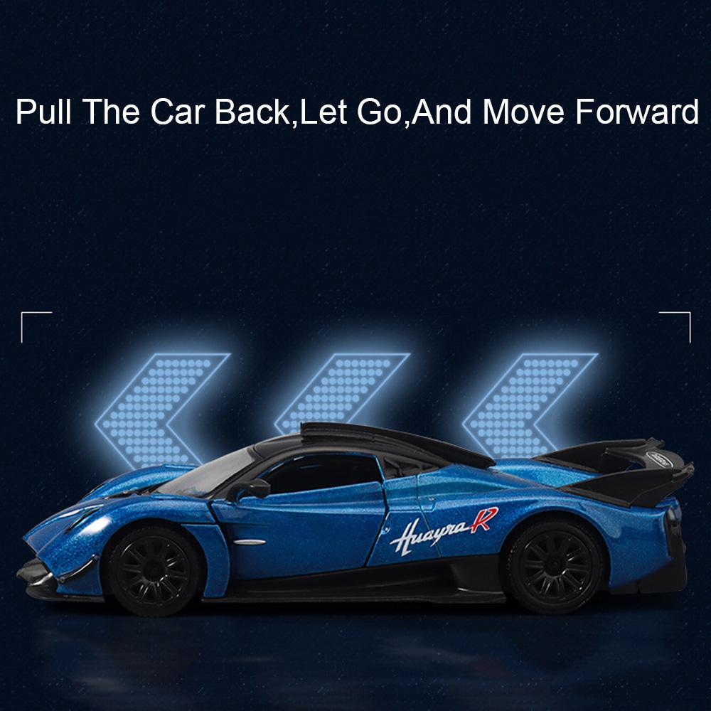 1:36 Pagani Utopia Zonda Huayra Toyota Cruiser Sports Car Model Toy Pull Back Doors Opened Vehicles Models Presents for Kids