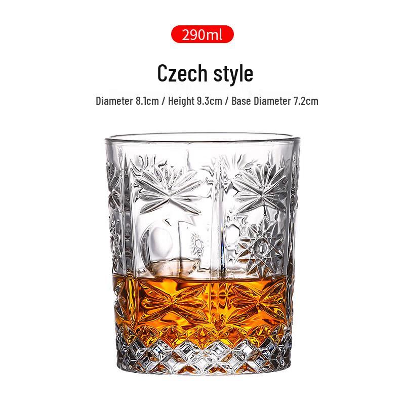 ZISIZ European Style Handmade Crystal Whiskey Glass