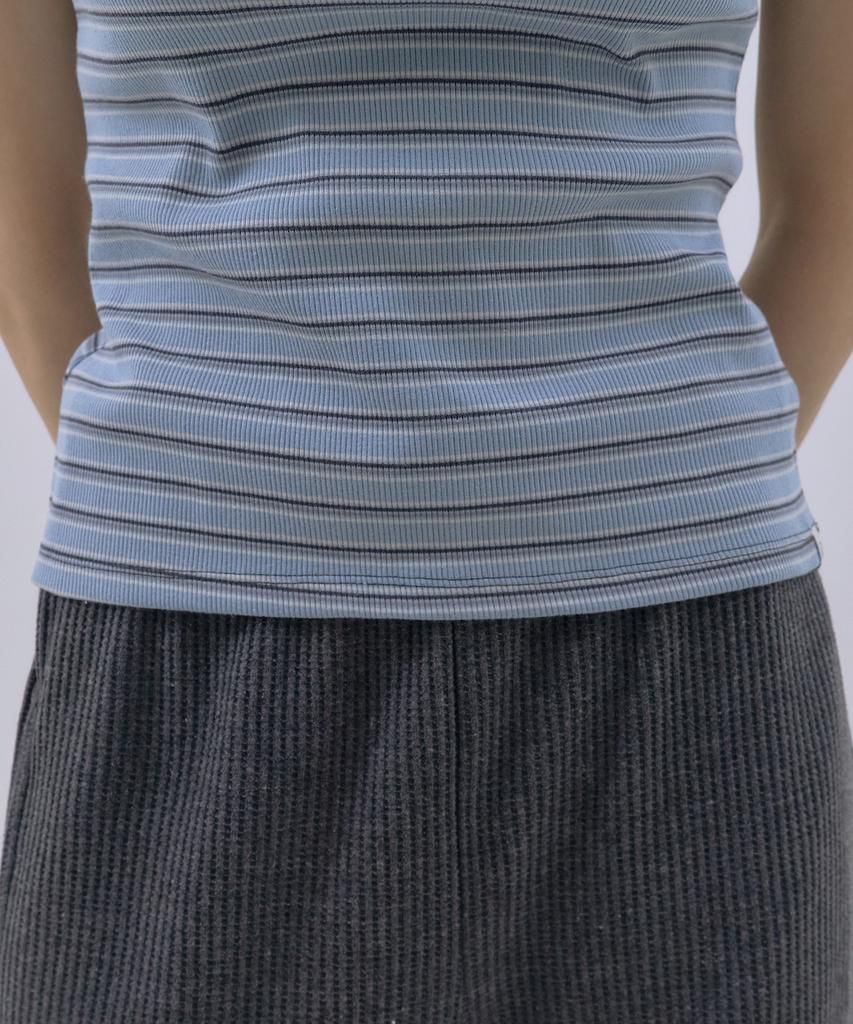 Sayu Fade Stripe Sleeveless Dusty Blue