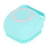 Silicone Head Massage Brush MultiFunction Comb for Shower Hair Washing 80ml Coontainer for Filling Liquid(Mint Green )