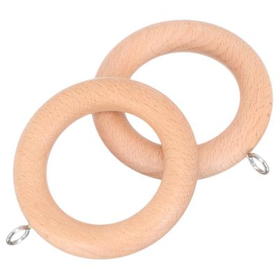 2Pcs Replacement Wooden Curtain Rings Sturdy Smooth Hanging Rings for Curtains Home Decor Drapery Curtain Accessories