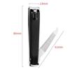 3 Sizes Nail Nipper Stainless Steel Black Fingernail Clipper Anti-Splash Manicure Cutter With Files Portable Manicure Tool