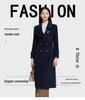 Hepburn Style Double-Breasted Wool Coat for Women - Autumn/Winter French Mid-Length Design