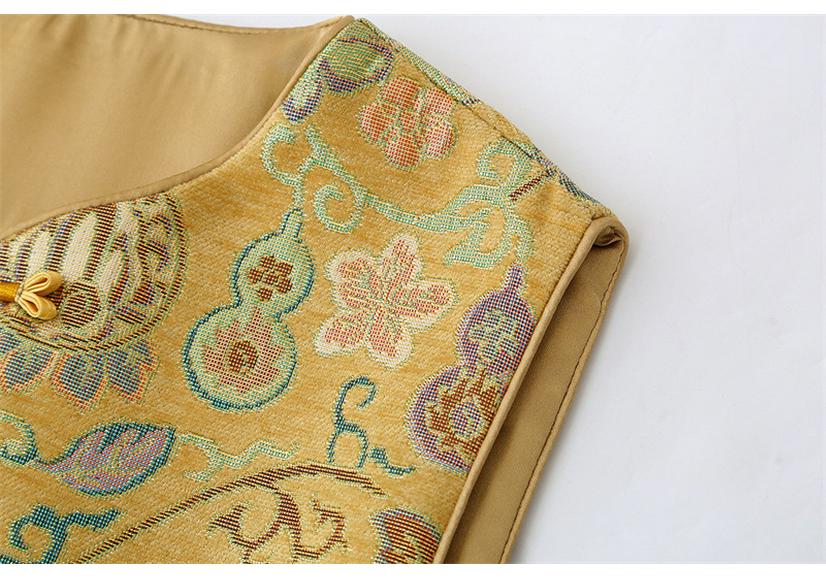 Plus Size Women's Zen Jacquard Cardigan Vest - Spring 2026 Chinese Style