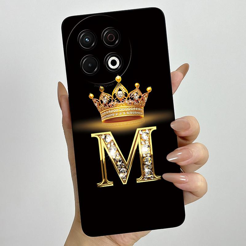 For Tecno Spark 30 Pro 4G KL7 Case Crown Letters Camera Protection Shockproof Anti-Fingerprint Cover For Tecno Spark30 Pro Coque